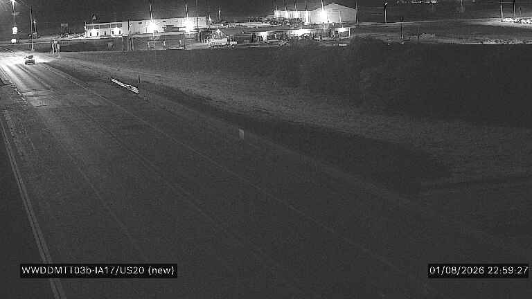 US 20 at IA 17 – Webster City – Wrong-Way Monitoring View - Live view
